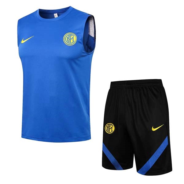 Trikot Inter Milan ärmellos Komplett Set 2022 Blau